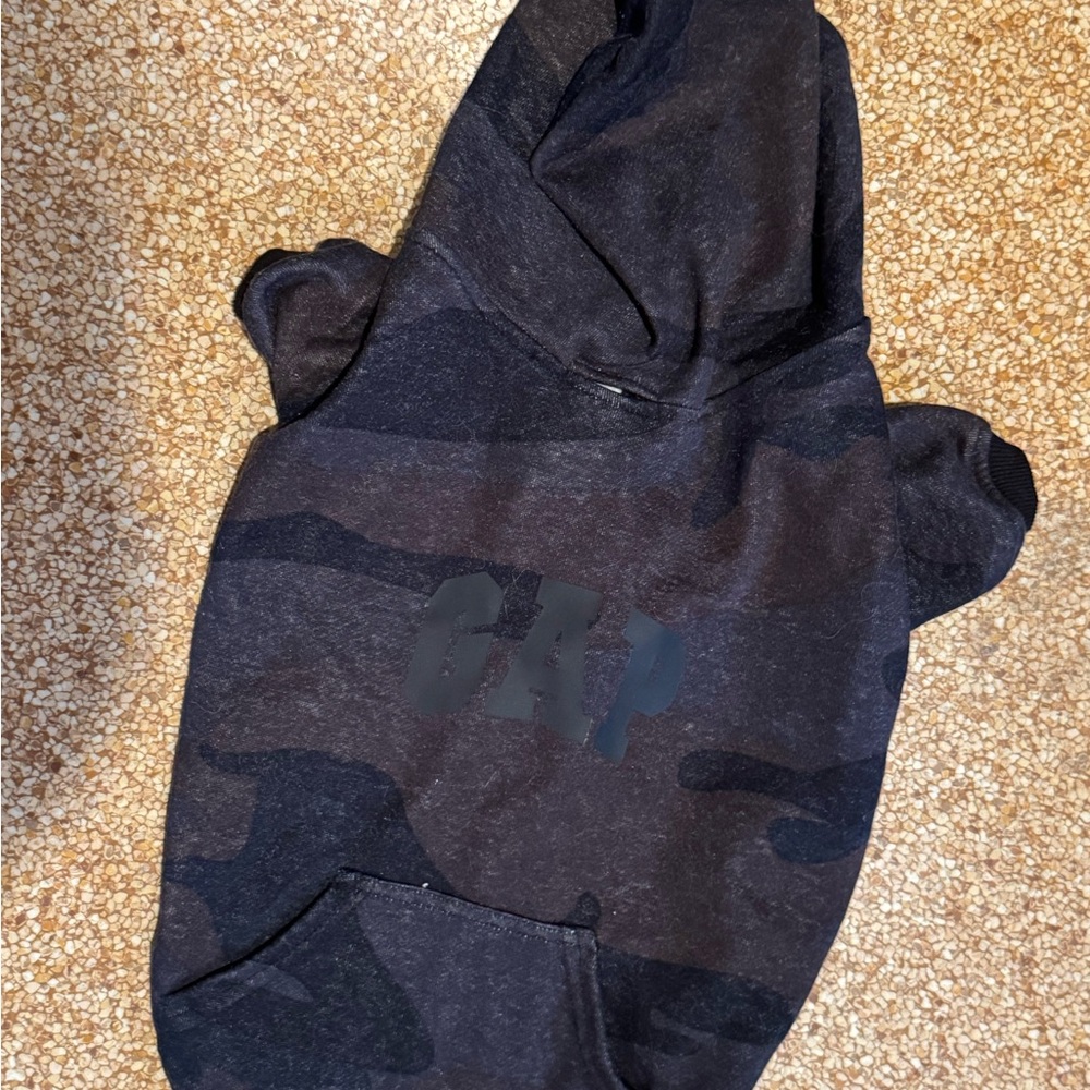 GAP Black Camouflage Pet Hoodie, S